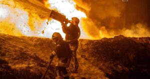 Ukrainian drone strike sparks fire at Russian Black Sea port ahead of talks with U.S.