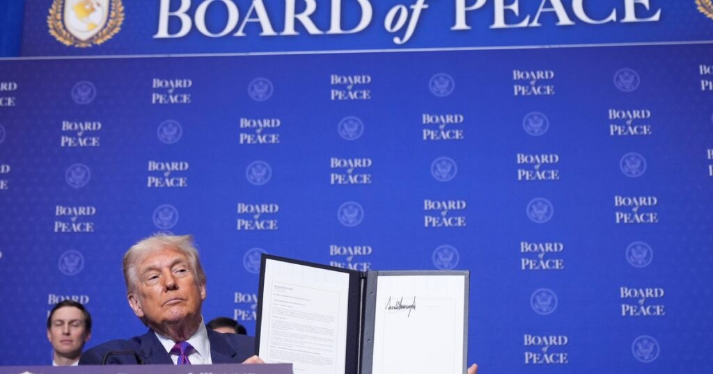 Trump says U.S. will contribute $10 billion to Board of Peace