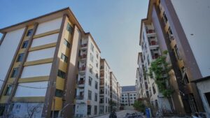 Images show abandoned belongings and mock police stations at a former scam center in Asia