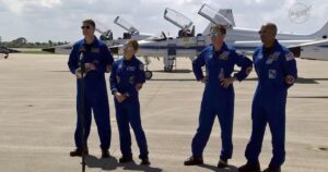 Artemis II astronauts arrive in Florida to prepare for launch to the moon