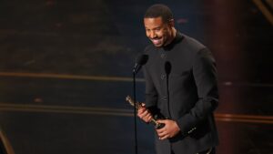 ‘Sinners’ star Michael B. Jordan thanks past Black Oscar winners in emotional speech