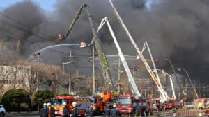 14 killed in fire at South Korean auto parts plant, officials say