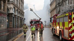 Glasgow building fire closes Scotland’s busiest train station, disrupts rail services