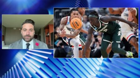 Men’s college basketball title game set, Michigan eyes first title since 1989