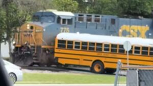 Student speaks out after train clips school bus in incident caught on camera