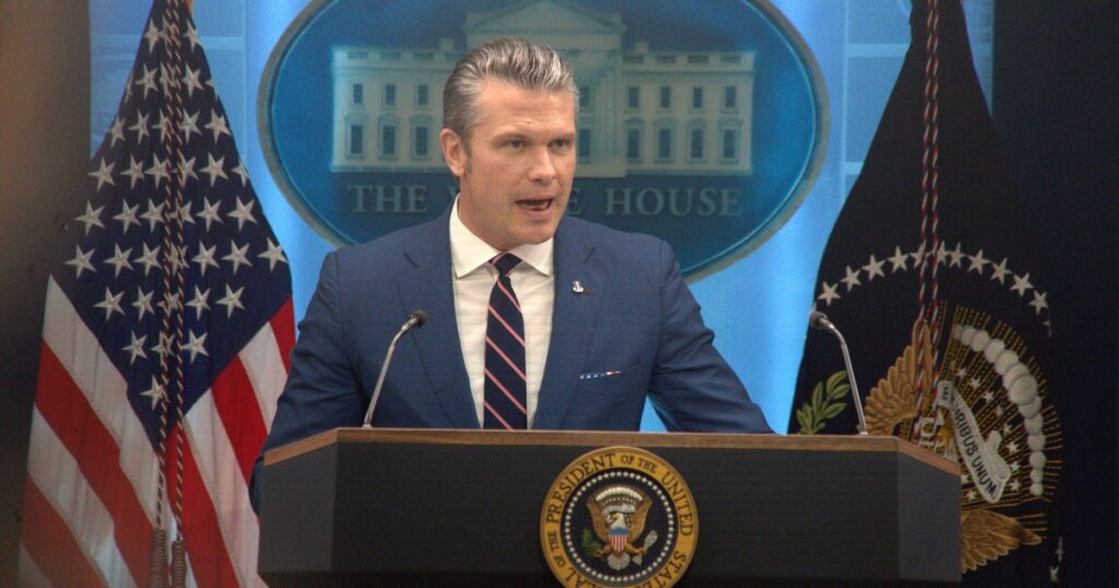 Pete Hegseth, Dan Caine holding press briefing after Trump agrees to 2-week ceasefire with Iran