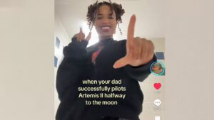 Artemis II pilot Victor Glover’s daughter goes viral celebrating dad’s moon mission