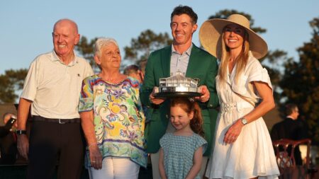 Masters champion Rory McIlroy celebrates historic repeat win with touching tribute to his family